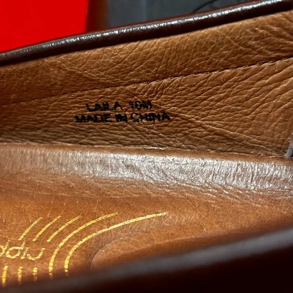 Sudini Brown Leather soft loafers size 10 medium - Picture 9 of 9